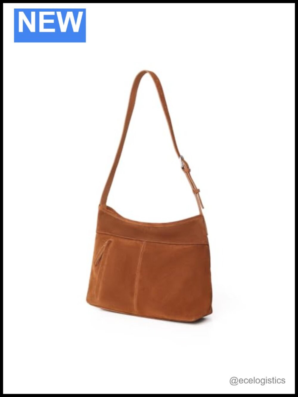 Genuine Suede Leather Hobo Tote Handbag Adjustable Crossbody Shoulder Purse Zip